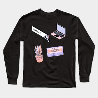 Pastel Neon Y2k Cyberspace Long Sleeve T-Shirt